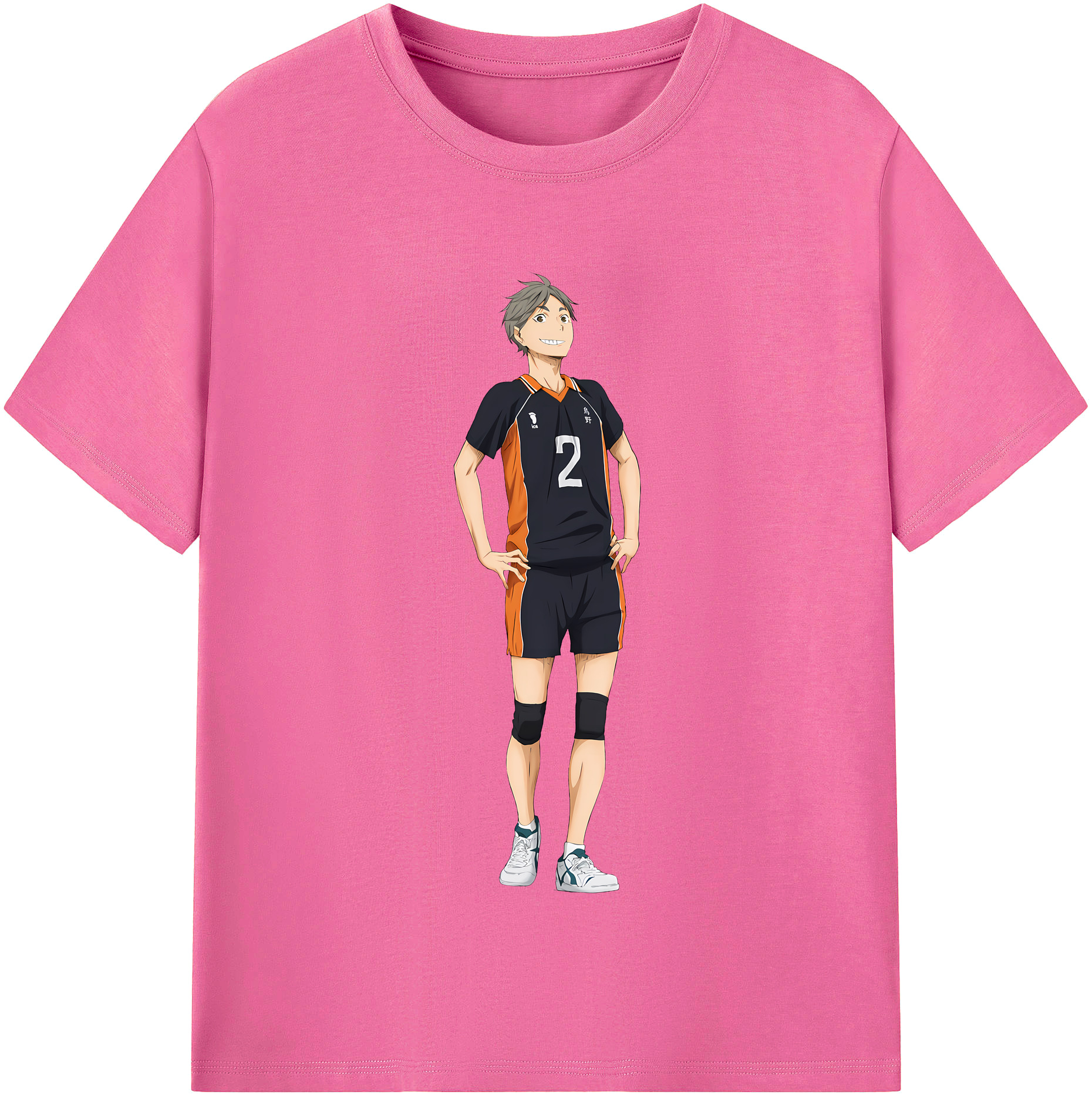 （画像用） ハイキュー!! Haikyu!! レディースカジュアルプリントTシャツ（綿100％）